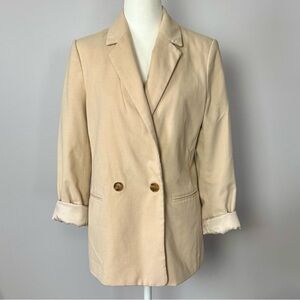 Banana Republic Women's Cream Blazer with Gold Accents